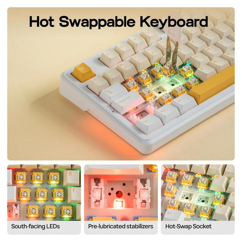 Teclado Mecânico MechLands AJAZZ AK870 V2 TKL RGB - Teclado